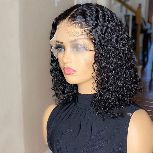 Deep Wave Wet And Wavy Lace Front Bob Wig (Pre Plucked)