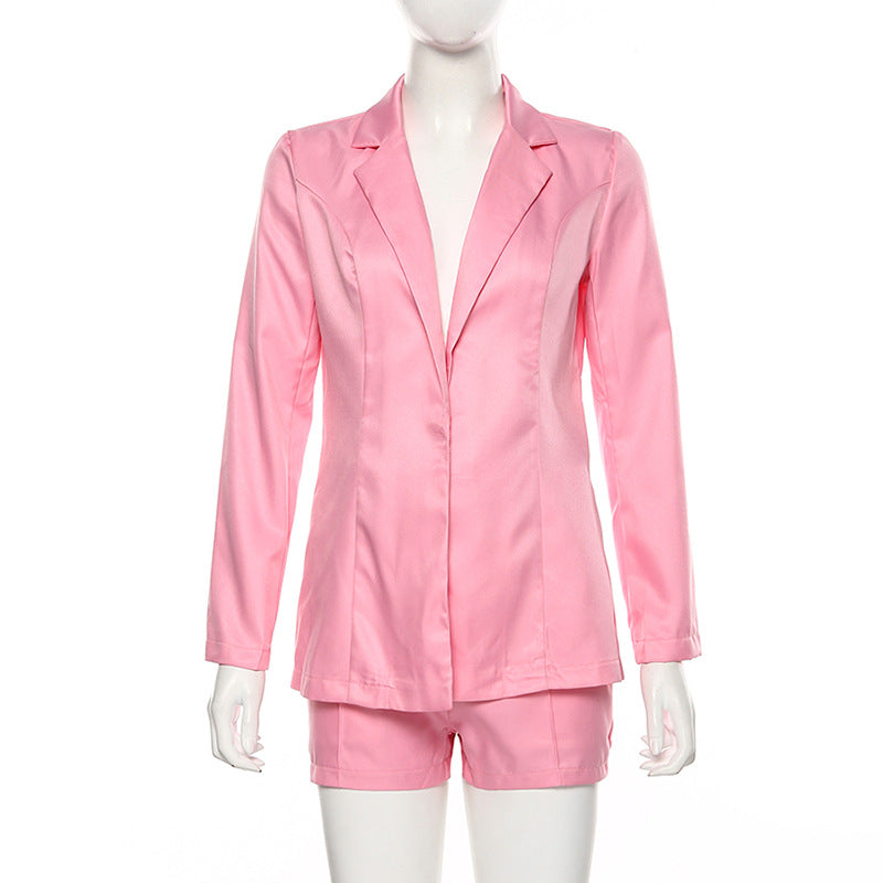 Suit Jacket Short Set