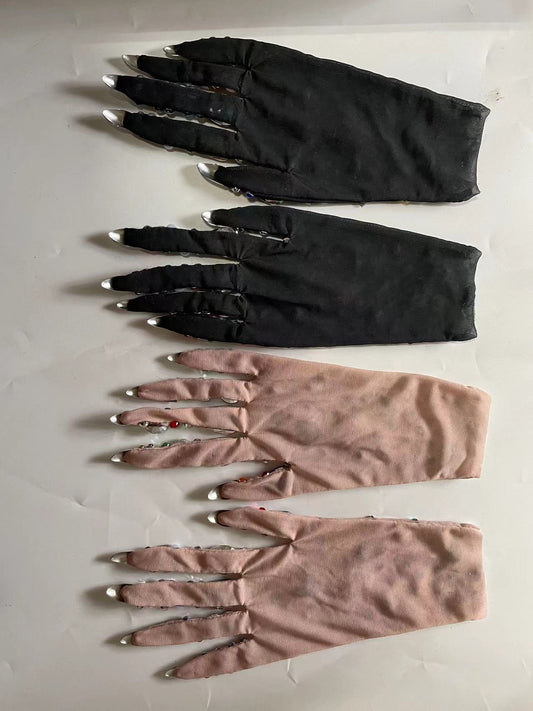 Luxurious Rhinestone Mesh Gloves