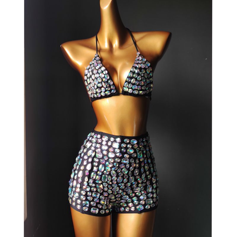 Melinda 2 Pcs Bling Shorts Set