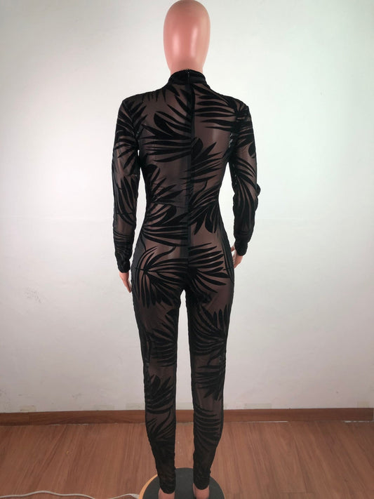 Into The Jungle Sheer Jumpsuit