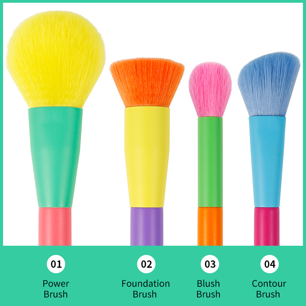 Colorful Makeup brushes Set