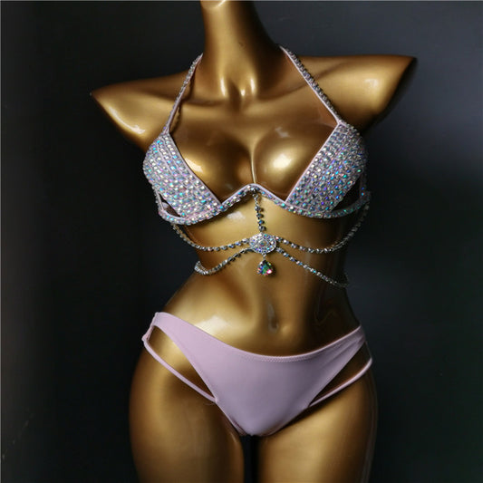 Sexy Rhinestone Bikini Set