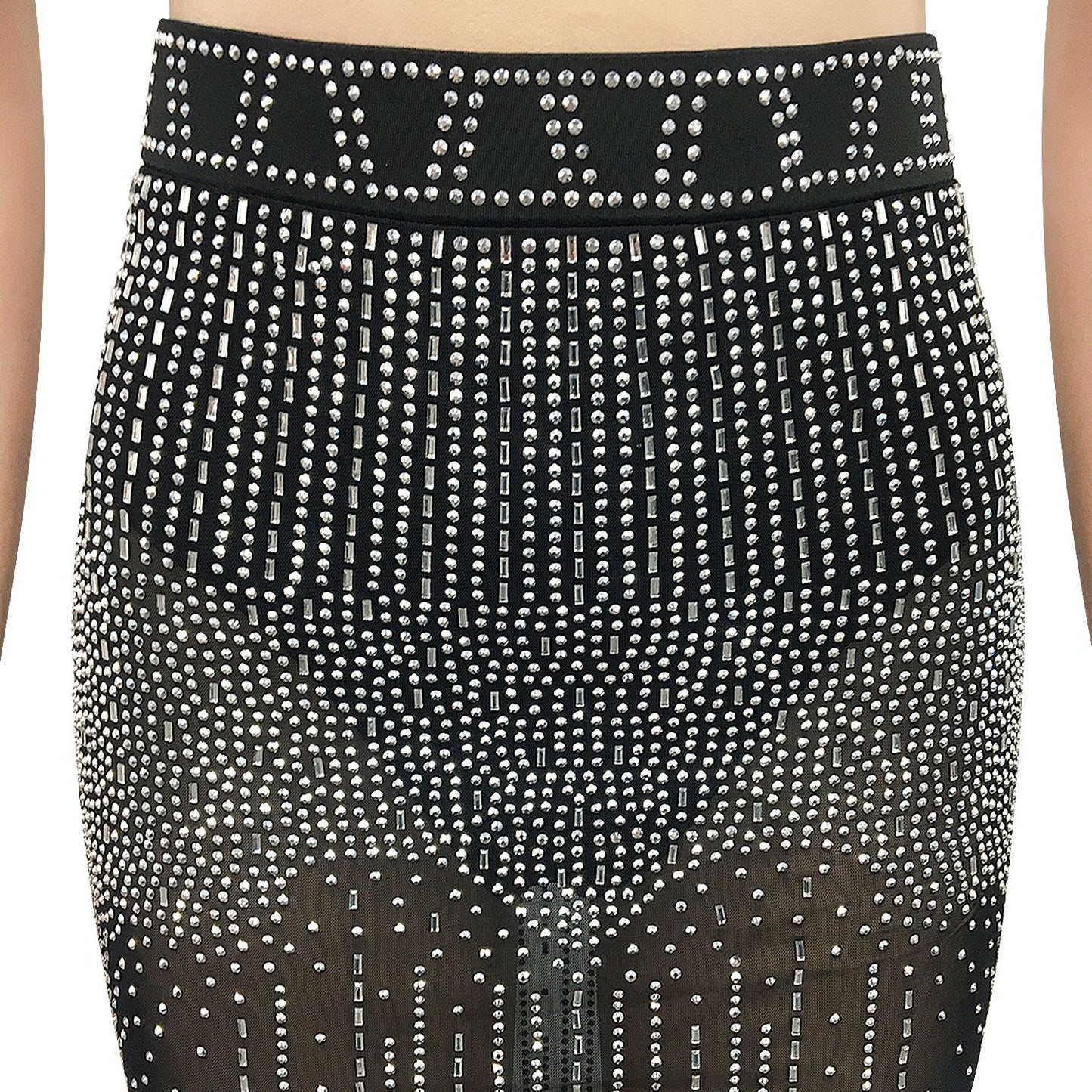 Crystal 2Pcs Sexy Maxi Skirt Set