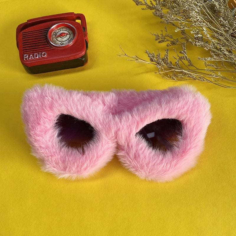 Furry Cat Eye Sunglasses