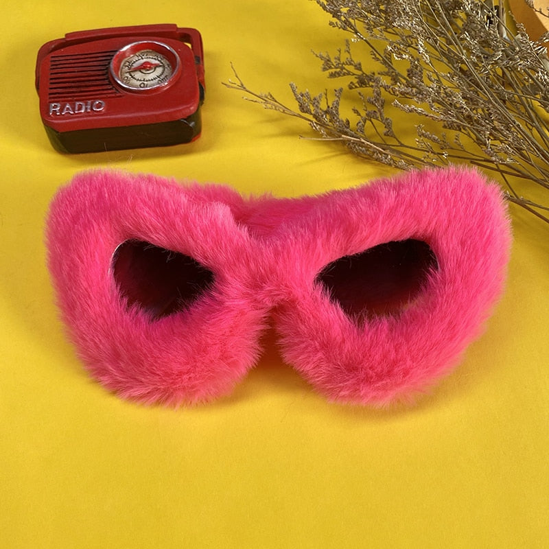 Furry Cat Eye Sunglasses