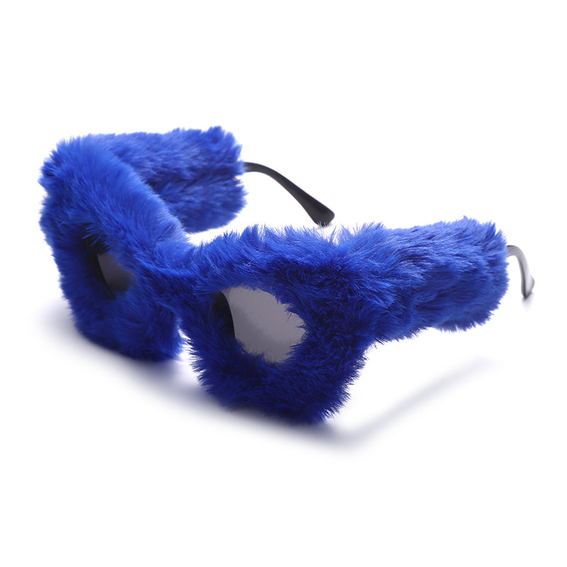 Furry Cat Eye Sunglasses