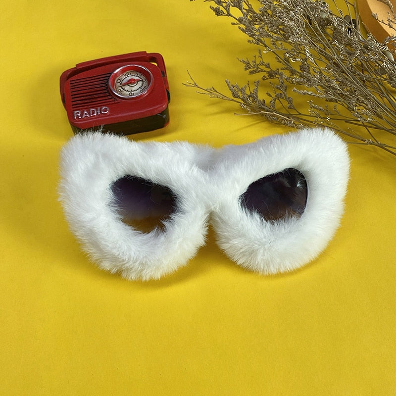 Furry Cat Eye Sunglasses