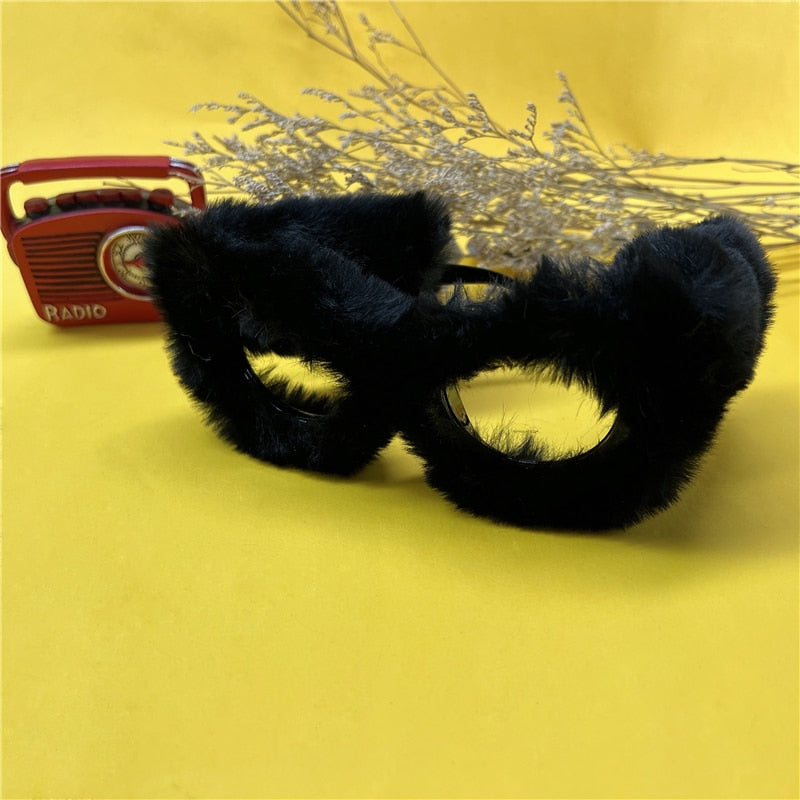 Furry Cat Eye Sunglasses