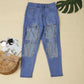 Diamond Chain Tassel Denim Pants