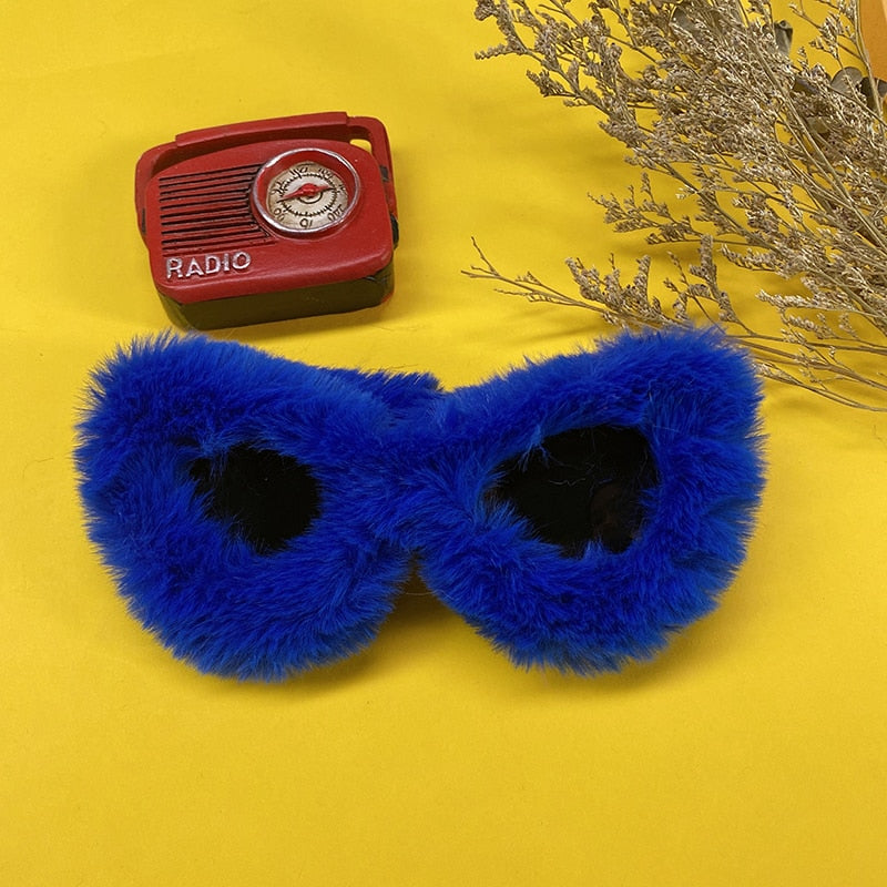 Furry Cat Eye Sunglasses