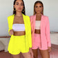 Suit Jacket Short Set