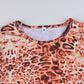 2 Pcs Leopard Skirt Set