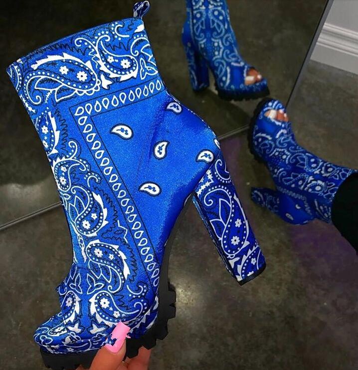 Bandana Platform Boots