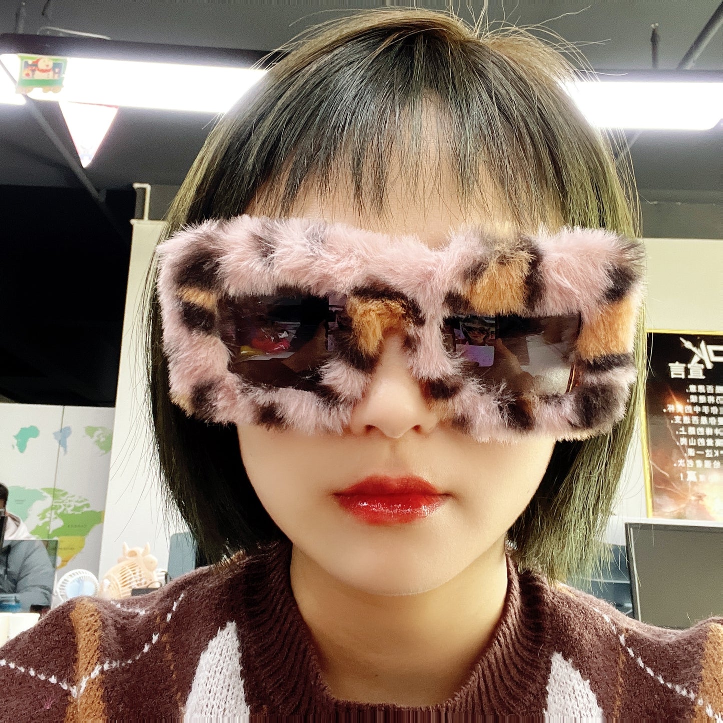 Furry Cat Eye Sunglasses