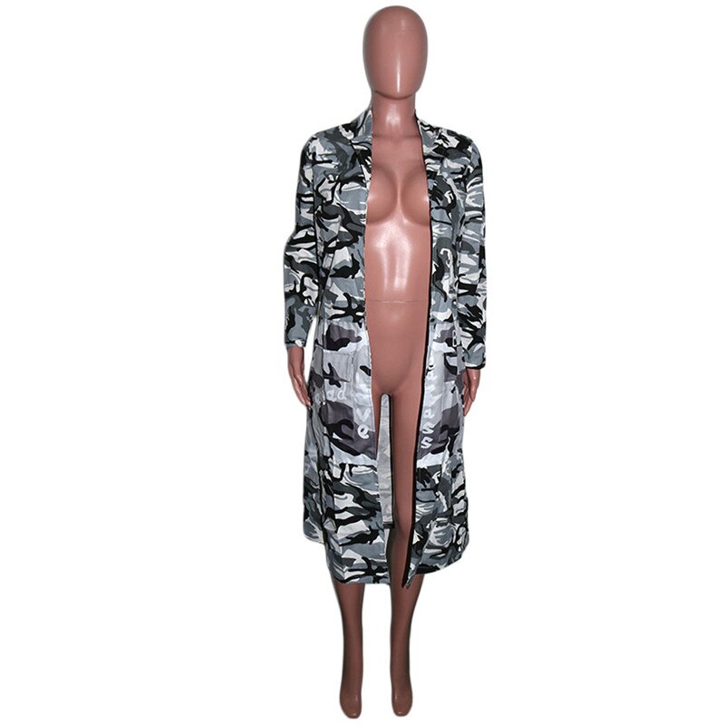 Camouflage Thoughts Trench Coat