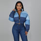 Denim Puffer Coat