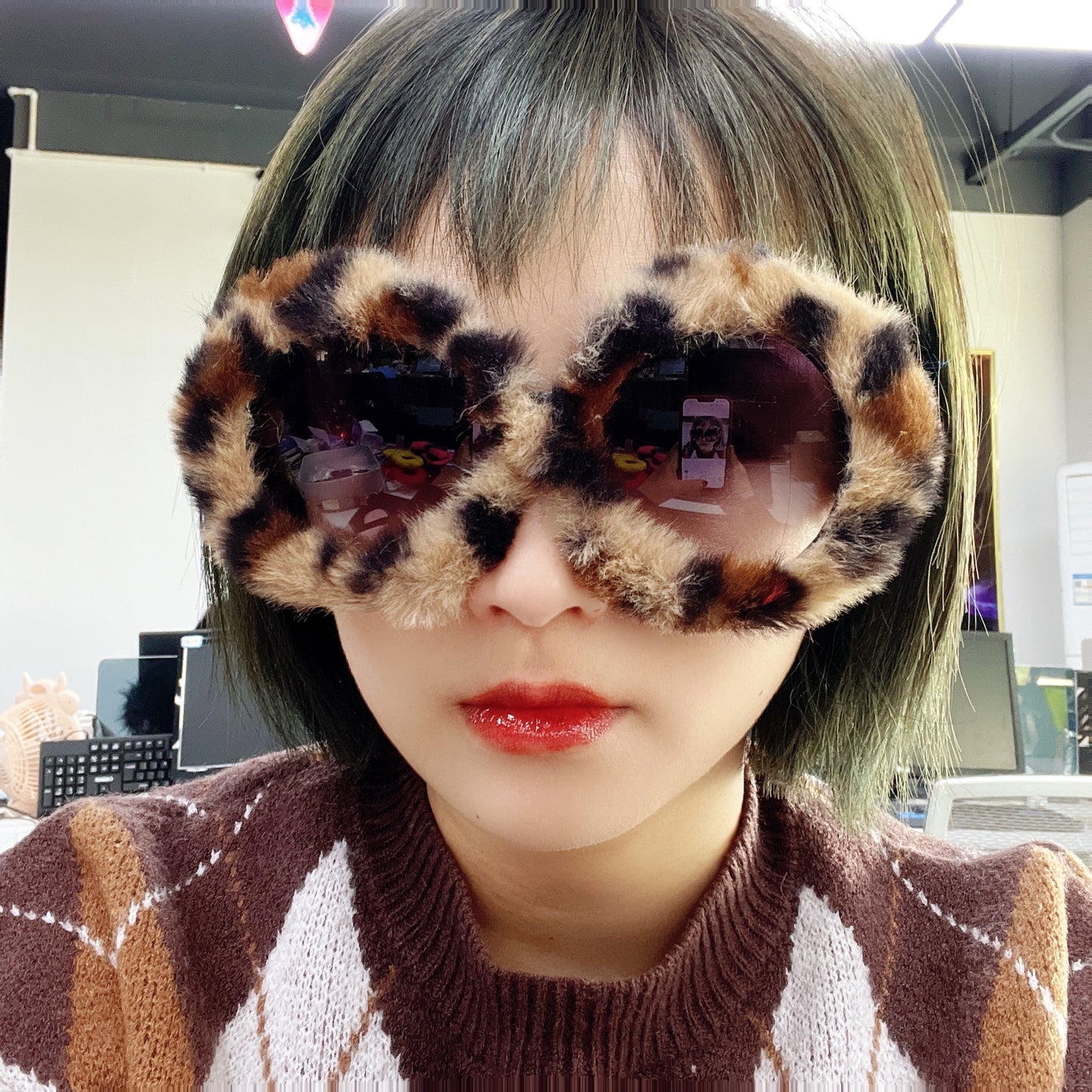 Furry Cat Eye Sunglasses