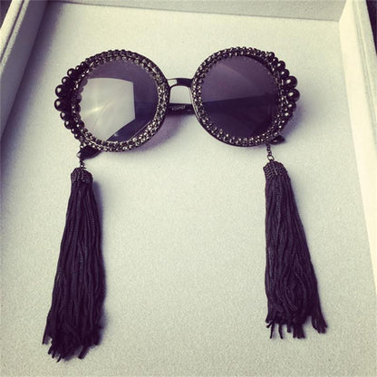 Tassel Round Sunglasses