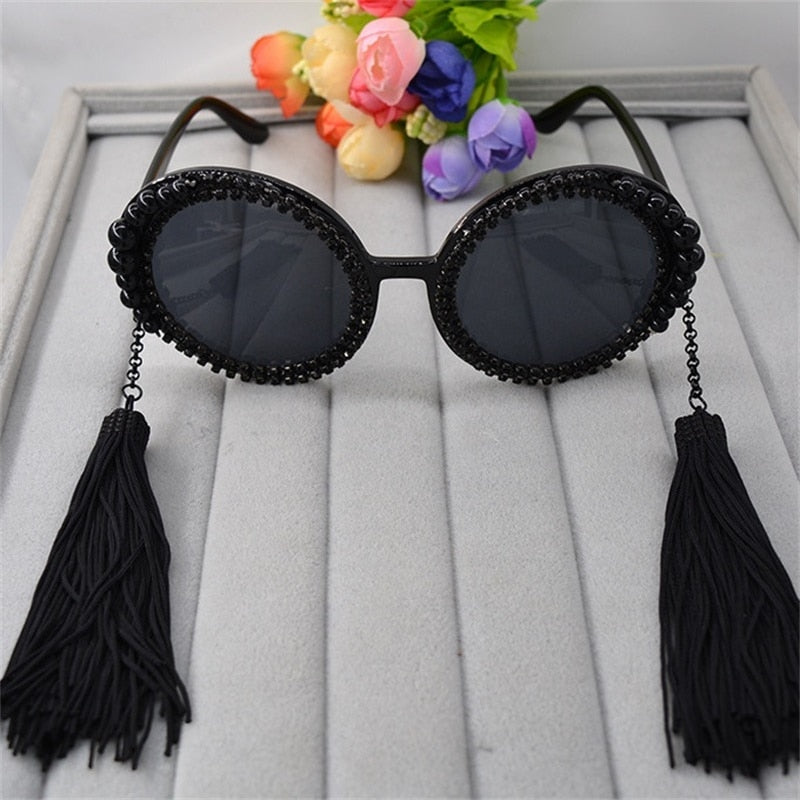 Tassel Round Sunglasses