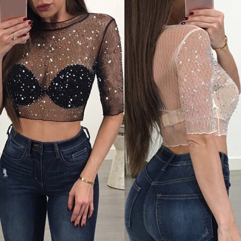 Sexy Transparent Crop Top