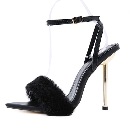 Sleek Fur Sandals