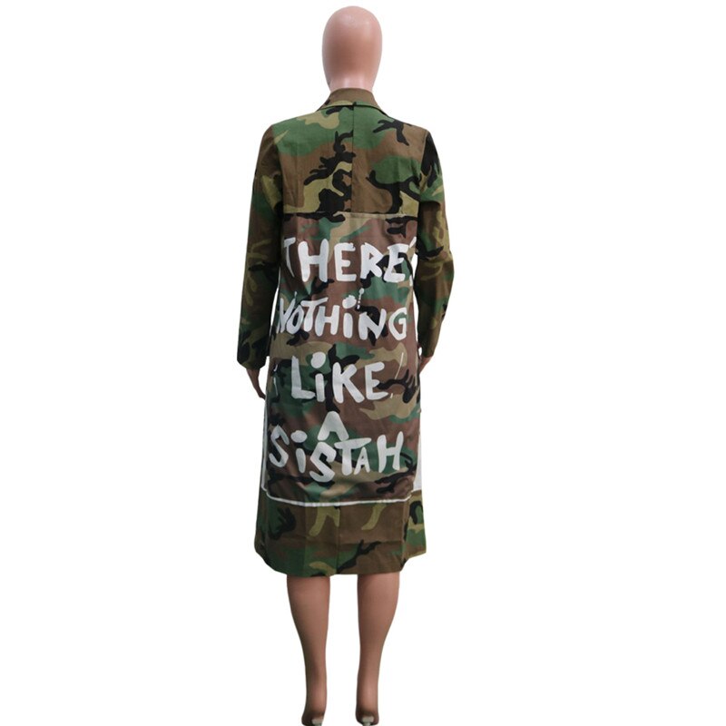 Camouflage Thoughts Trench Coat