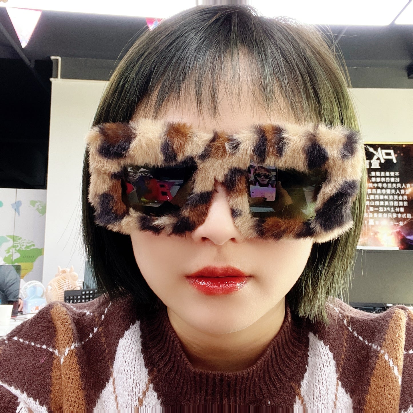 Furry Cat Eye Sunglasses