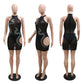 Snake Crystal Mini Dress