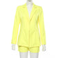 Suit Jacket Short Set