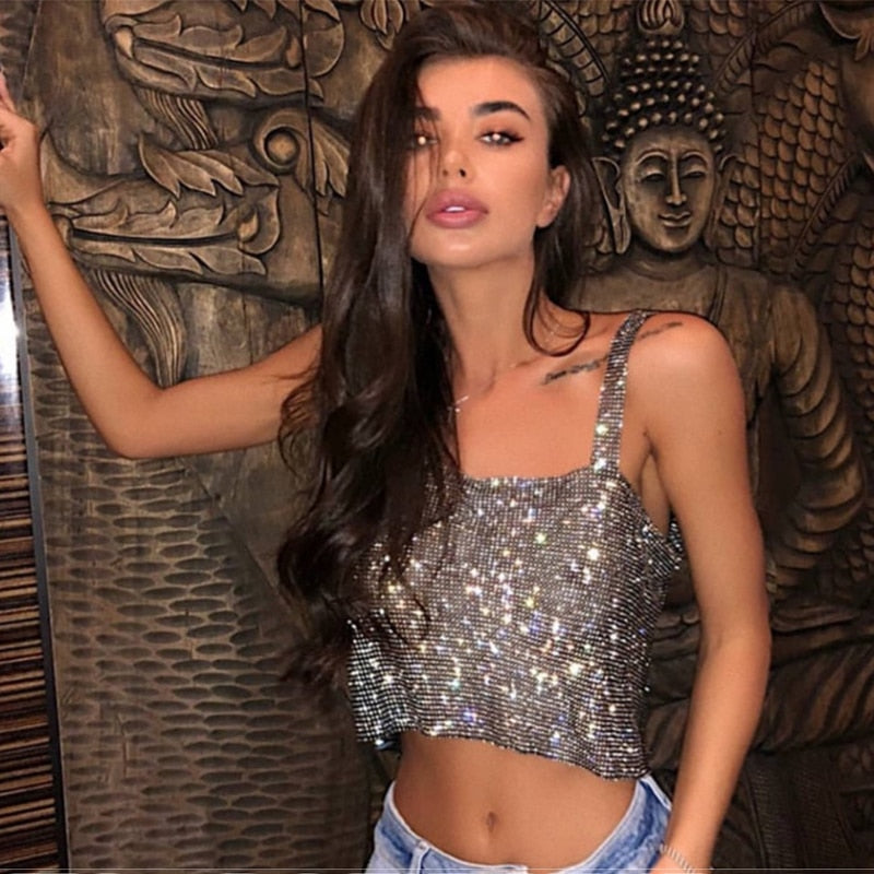 Diamond Cami Cropped Top