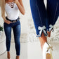 Diamond Bow Slim Jeans