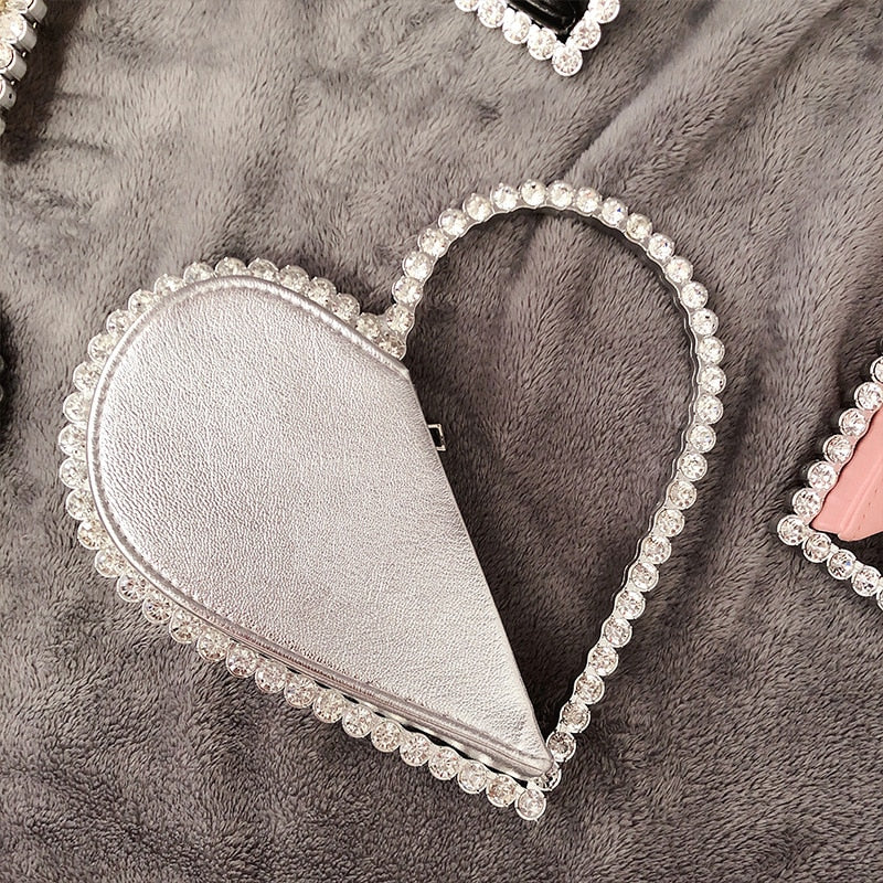 Heart Shaped Diamond Clutch