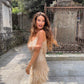 Fringed Sequin Feather Dress