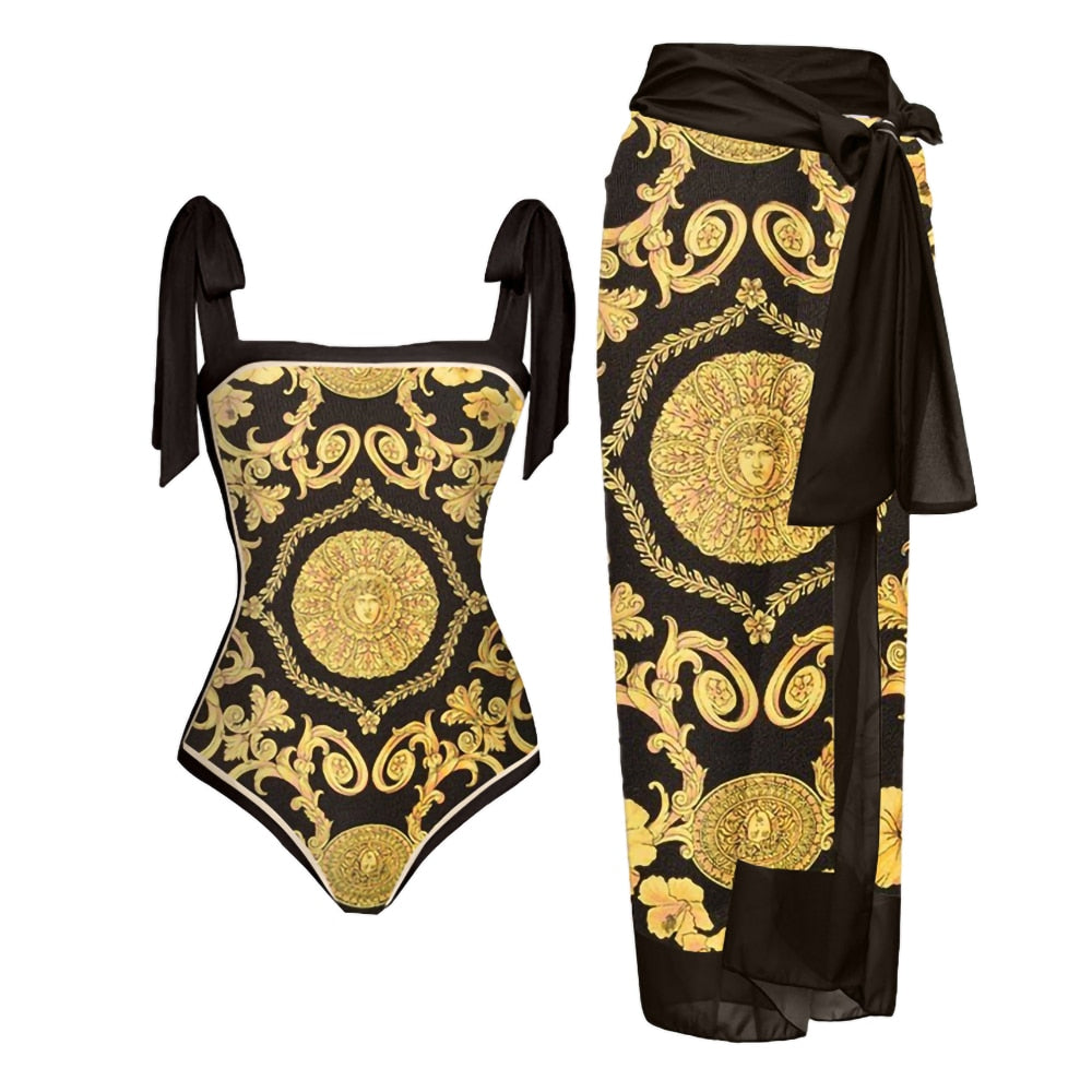 Gold Lux 1 Piece Swimsuit