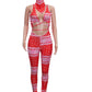 Bandana Jumpsuit With Scarf