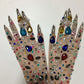 Luxurious Rhinestone Mesh Gloves
