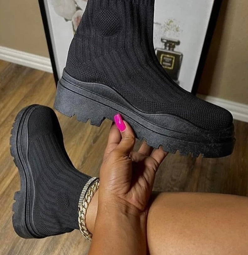 Sock Platform Boots