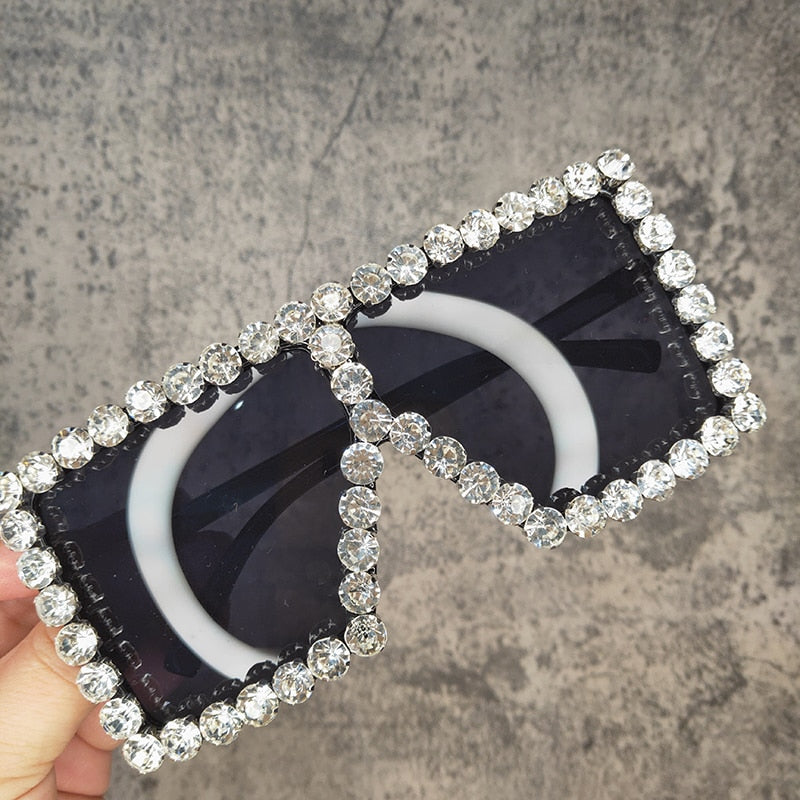 Oversized Crystal Sunglasses