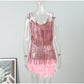 Fringed Sequin Feather Dress