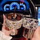 Rhinestones Straw Glass Cup