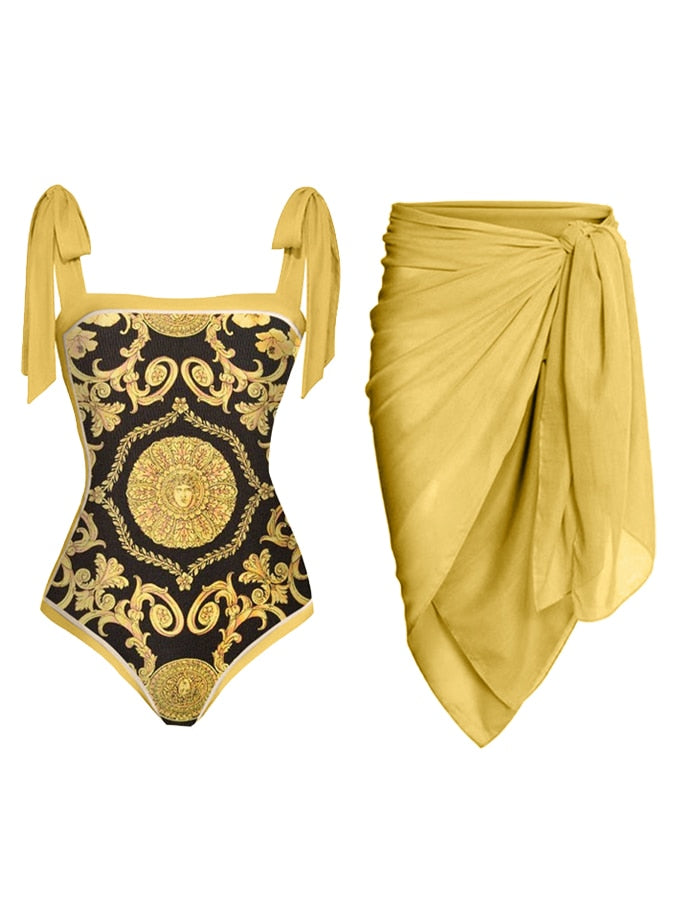 Gold Lux 1 Piece Swimsuit