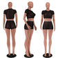 Black Sheer Mesh 2 Pcs Set