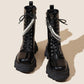 Black Pearl Zipper Boots