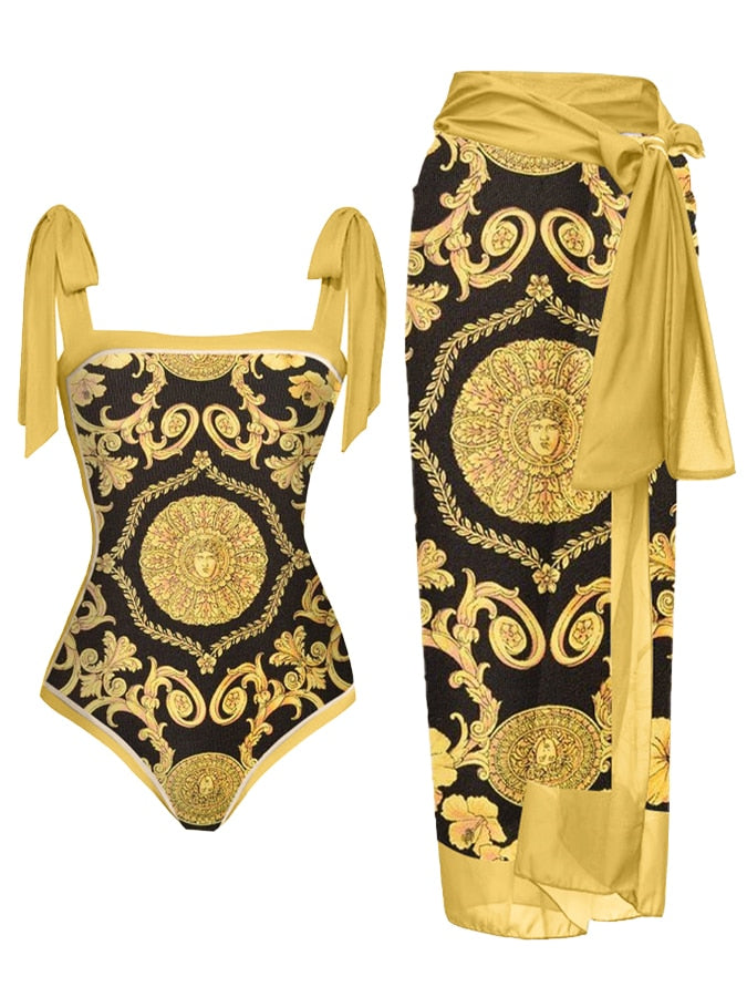 Gold Lux 1 Piece Swimsuit