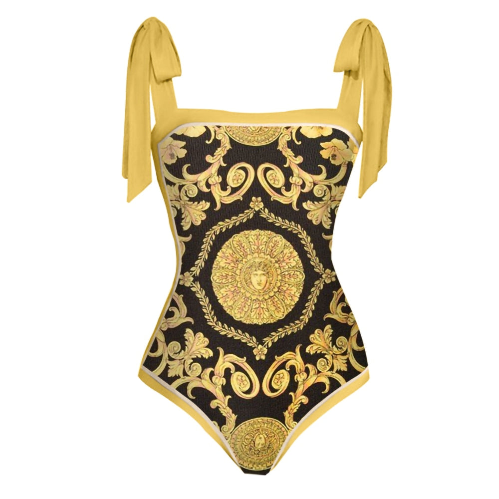 Gold Lux 1 Piece Swimsuit