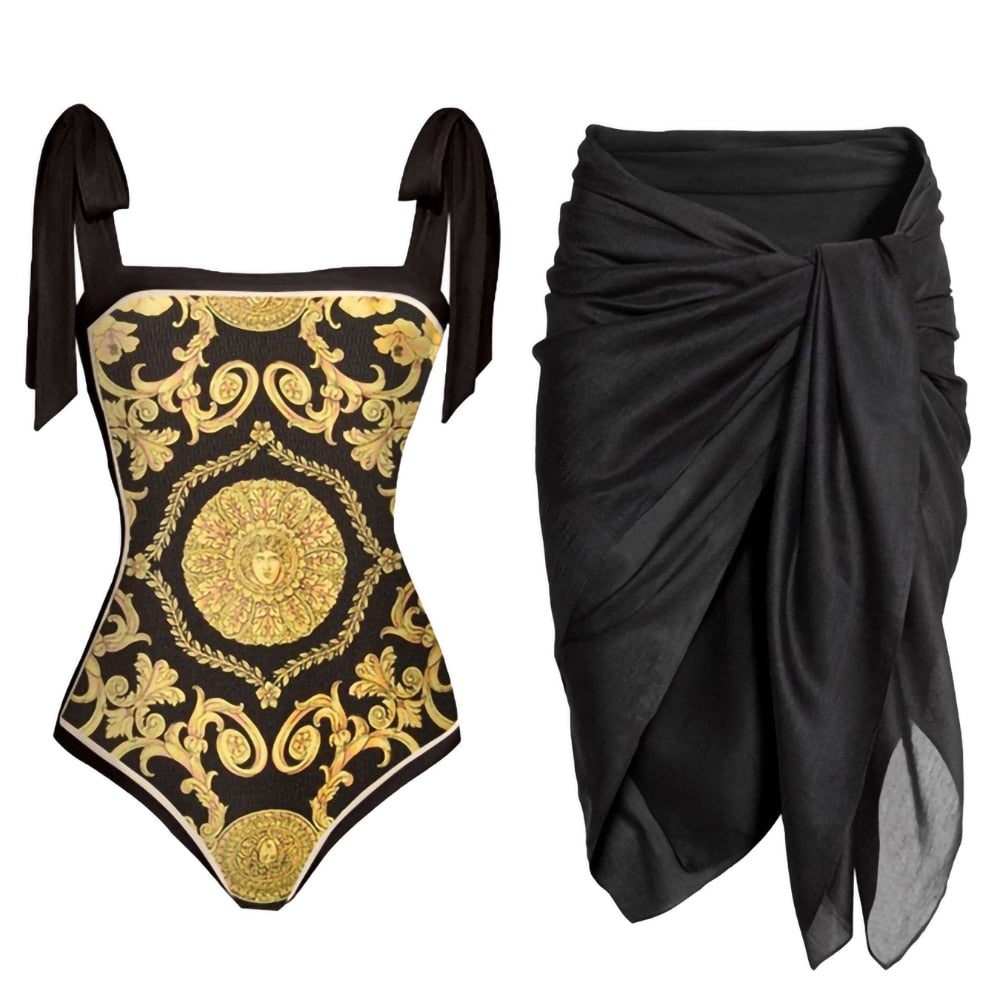 Gold Lux 1 Piece Swimsuit