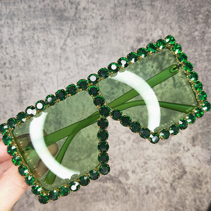 Oversized Crystal Sunglasses