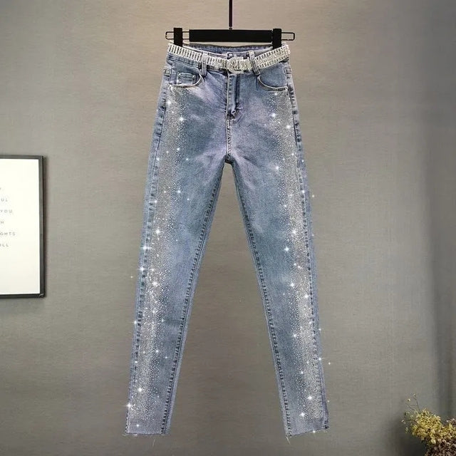 Slim Diamonds High Waisted Jeans