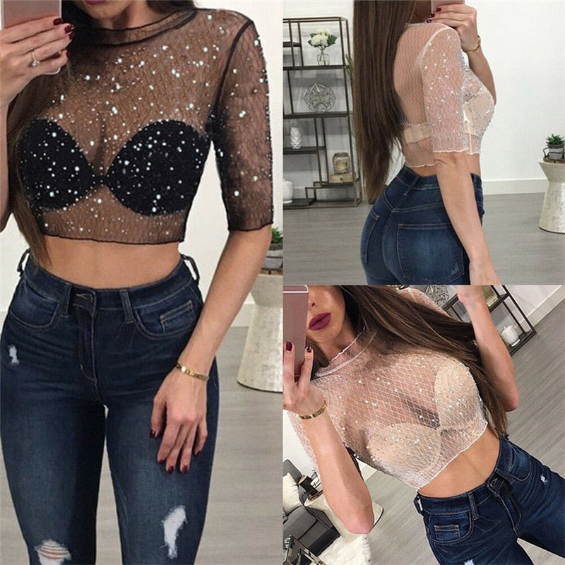 Sexy Transparent Crop Top